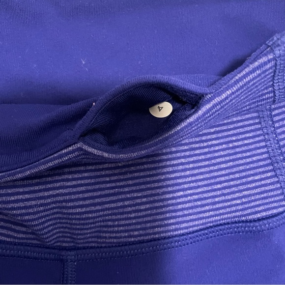 Lululemon Athleta Gather and Crow Cropped Leggings in Tonka Stripe Size 4 - Picture 7 of 13